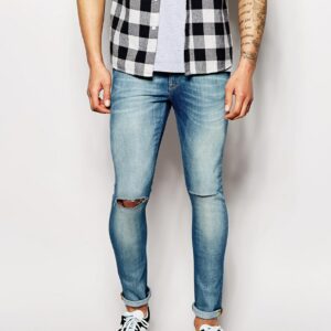Extreme Super Skinny Jeans With Knee Rips