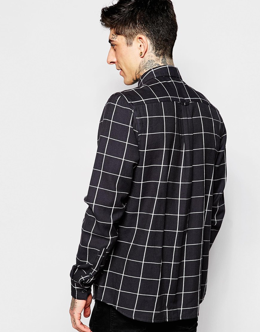 Check Shirt In Monochrome - Image 3